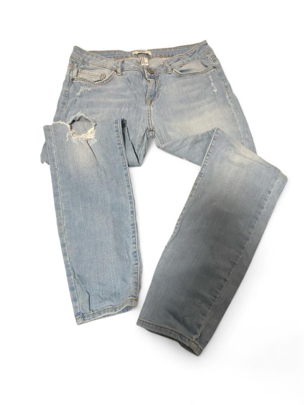 Forever 21 light blue distressed jeans